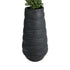 GloboStar® Artificial Garden BOLOGNA 20727 Επιδαπέδιο Πολυεστερικό Τσιμεντένιο Κασπώ Γλάστρα - Flower Pot Μαύρο Φ45 x Υ90cm - ledmania.gr