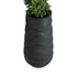GloboStar® Artificial Garden BOLOGNA 20727 Επιδαπέδιο Πολυεστερικό Τσιμεντένιο Κασπώ Γλάστρα - Flower Pot Μαύρο Φ45 x Υ90cm - ledmania.gr