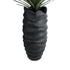 GloboStar® Artificial Garden MONREALE 20728 Επιδαπέδιο Πολυεστερικό Τσιμεντένιο Κασπώ Γλάστρα - Flower Pot Μαύρο Φ50 x Υ110cm - ledmania.gr
