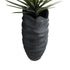 GloboStar® Artificial Garden MONREALE 20728 Επιδαπέδιο Πολυεστερικό Τσιμεντένιο Κασπώ Γλάστρα - Flower Pot Μαύρο Φ50 x Υ110cm - ledmania.gr