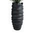 GloboStar® Artificial Garden MONREALE 20728 Επιδαπέδιο Πολυεστερικό Τσιμεντένιο Κασπώ Γλάστρα - Flower Pot Μαύρο Φ50 x Υ110cm - ledmania.gr