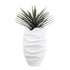 GloboStar® Artificial Garden PORTOFINO 20730 Επιδαπέδιο Πολυεστερικό Τσιμεντένιο Κασπώ Γλάστρα - Flower Pot Λευκό Φ50 x Υ80cm - ledmania.gr