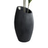 GloboStar® Artificial Garden MESTRE 20731 Επιδαπέδιο Πολυεστερικό Τσιμεντένιο Κασπώ Γλάστρα - Flower Pot Μαύρο Φ50 x Υ90cm - ledmania.gr