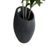 GloboStar® Artificial Garden MESTRE 20731 Επιδαπέδιο Πολυεστερικό Τσιμεντένιο Κασπώ Γλάστρα - Flower Pot Μαύρο Φ50 x Υ90cm - ledmania.gr