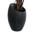 GloboStar® Artificial Garden MESTRE 20732 Επιδαπέδιο Πολυεστερικό Τσιμεντένιο Κασπώ Γλάστρα - Flower Pot Μαύρο Φ40 x Υ60cm - ledmania.gr