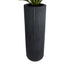 GloboStar® Artificial Garden MATERA 20733 Επιδαπέδιο Πολυεστερικό Τσιμεντένιο Κασπώ Γλάστρα - Flower Pot Μαύρο Φ42 x Υ120cm - ledmania.gr