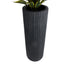 GloboStar® Artificial Garden MATERA 20733 Επιδαπέδιο Πολυεστερικό Τσιμεντένιο Κασπώ Γλάστρα - Flower Pot Μαύρο Φ42 x Υ120cm - ledmania.gr