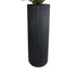 GloboStar® Artificial Garden MATERA 20733 Επιδαπέδιο Πολυεστερικό Τσιμεντένιο Κασπώ Γλάστρα - Flower Pot Μαύρο Φ42 x Υ120cm - ledmania.gr