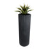 GloboStar® Artificial Garden MATERA 20733 Επιδαπέδιο Πολυεστερικό Τσιμεντένιο Κασπώ Γλάστρα - Flower Pot Μαύρο Φ42 x Υ120cm - ledmania.gr