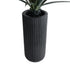 GloboStar® Artificial Garden MATERA 20734 Επιδαπέδιο Πολυεστερικό Τσιμεντένιο Κασπώ Γλάστρα - Flower Pot Μαύρο Φ42 x Υ90cm - ledmania.gr