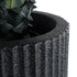 GloboStar® Artificial Garden MATERA 20734 Επιδαπέδιο Πολυεστερικό Τσιμεντένιο Κασπώ Γλάστρα - Flower Pot Μαύρο Φ42 x Υ90cm - ledmania.gr