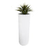 GloboStar® Artificial Garden MARSALA 20735 Επιδαπέδιο Πολυεστερικό Τσιμεντένιο Κασπώ Γλάστρα - Flower Pot Λευκό Φ41 x Υ120cm - ledmania.gr