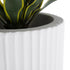 GloboStar® Artificial Garden MARSALA 20735 Επιδαπέδιο Πολυεστερικό Τσιμεντένιο Κασπώ Γλάστρα - Flower Pot Λευκό Φ41 x Υ120cm - ledmania.gr