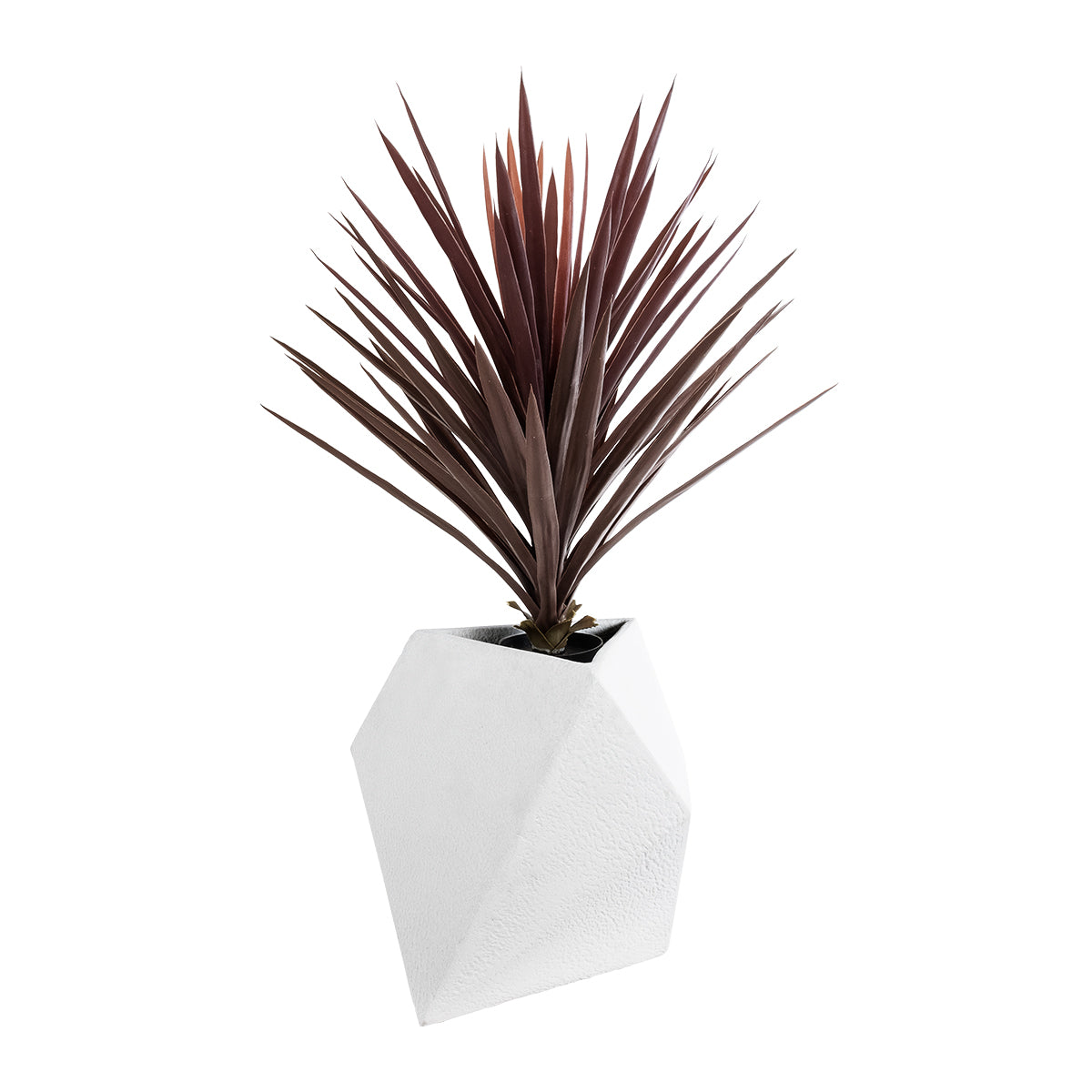 GloboStar® Artificial Garden ALBEROBELLO 20737 Επιδαπέδιο Πολυεστερικό Τσιμεντένιο Κασπώ Γλάστρα - Flower Pot Λευκό Μ50 x Π30 x Υ50cm - ledmania.gr