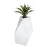GloboStar® Artificial Garden ALBEROBELLO 20738 Επιδαπέδιο Πολυεστερικό Τσιμεντένιο Κασπώ Γλάστρα - Flower Pot Λευκό Μ58 x Π30 x Υ90cm - ledmania.gr