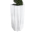 GloboStar® Artificial Garden PADOVA 20739 Επιδαπέδιο Πολυεστερικό Τσιμεντένιο Κασπώ Γλάστρα - Flower Pot Λευκό Φ48 x Υ100cm - ledmania.gr
