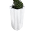 GloboStar® Artificial Garden PADOVA 20739 Επιδαπέδιο Πολυεστερικό Τσιμεντένιο Κασπώ Γλάστρα - Flower Pot Λευκό Φ48 x Υ100cm - ledmania.gr