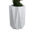 GloboStar® Artificial Garden PADOVA 20740 Επιδαπέδιο Πολυεστερικό Τσιμεντένιο Κασπώ Γλάστρα - Flower Pot Λευκό Φ46 x Υ67cm - ledmania.gr