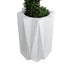 GloboStar® Artificial Garden PADOVA 20740 Επιδαπέδιο Πολυεστερικό Τσιμεντένιο Κασπώ Γλάστρα - Flower Pot Λευκό Φ46 x Υ67cm - ledmania.gr