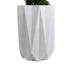 GloboStar® Artificial Garden PADOVA 20740 Επιδαπέδιο Πολυεστερικό Τσιμεντένιο Κασπώ Γλάστρα - Flower Pot Λευκό Φ46 x Υ67cm - ledmania.gr