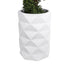 GloboStar® Artificial Garden VARENNA 20743 Επιδαπέδιο Πολυεστερικό Τσιμεντένιο Κασπώ Γλάστρα - Flower Pot Λευκό Φ40 x Υ60cm - ledmania.gr