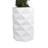 GloboStar® Artificial Garden VARENNA 20743 Επιδαπέδιο Πολυεστερικό Τσιμεντένιο Κασπώ Γλάστρα - Flower Pot Λευκό Φ40 x Υ60cm - ledmania.gr