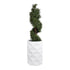 GloboStar® Artificial Garden VARENNA 20743 Επιδαπέδιο Πολυεστερικό Τσιμεντένιο Κασπώ Γλάστρα - Flower Pot Λευκό Φ40 x Υ60cm - ledmania.gr
