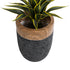 GloboStar® Artificial Garden BELLAGIO 20744 Επιδαπέδιο Πολυεστερικό Τσιμεντένιο Κασπώ Γλάστρα - Flower Pot Μαύρο με Καφέ Φ39 x Υ52cm - ledmania.gr