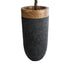 GloboStar® Artificial Garden BALLAGIO 20745 Επιδαπέδιο Πολυεστερικό Τσιμεντένιο Κασπώ Γλάστρα - Flower Pot Μαύρο με Καφέ Φ42 x Υ91cm - ledmania.gr