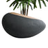 GloboStar® Artificial Garden RAVELLO 20746 Επιδαπέδιο Πολυεστερικό Τσιμεντένιο Κασπώ Γλάστρα - Flower Pot Μαύρο με Καφέ Μ82 x Π62 x Υ45cm - ledmania.gr