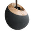 GloboStar® Artificial Garden RAVELLO 20747 Επιδαπέδιο Πολυεστερικό Τσιμεντένιο Κασπώ Γλάστρα - Flower Pot Μαύρο με Καφέ Μ60 x Π50 x Υ75cm - ledmania.gr