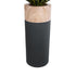 GloboStar® Artificial Garden BELLANO 20748 Επιδαπέδιο Πολυεστερικό Τσιμεντένιο Κασπώ Γλάστρα - Flower Pot Καφέ - Μαύρο Φ36 x Υ90cm - ledmania.gr