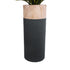 GloboStar® Artificial Garden BELLANO 20748 Επιδαπέδιο Πολυεστερικό Τσιμεντένιο Κασπώ Γλάστρα - Flower Pot Καφέ - Μαύρο Φ36 x Υ90cm - ledmania.gr