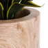GloboStar® Artificial Garden BELLANO 20748 Επιδαπέδιο Πολυεστερικό Τσιμεντένιο Κασπώ Γλάστρα - Flower Pot Καφέ - Μαύρο Φ36 x Υ90cm - ledmania.gr