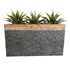 GloboStar® Artificial Garden TOSCANE 20749 Επιδαπέδιο Πολυεστερικό Τσιμεντένιο Κασπώ Γλάστρα - Flower Pot Καφέ - Γκρι Μ110 x Π30 x Υ61cm - ledmania.gr