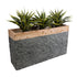 GloboStar® Artificial Garden TOSCANE 20749 Επιδαπέδιο Πολυεστερικό Τσιμεντένιο Κασπώ Γλάστρα - Flower Pot Καφέ - Γκρι Μ110 x Π30 x Υ61cm - ledmania.gr