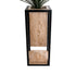 GloboStar® Artificial Garden CASSIANO 20753 Επιδαπέδιο Μεταλλικό Τσιμεντένιο Κασπώ Γλάστρα - Flower Pot Καφέ με Μαύρο Μ36 x Π36 x Υ90cm - ledmania.gr