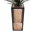 GloboStar® Artificial Garden CASSIANO 20753 Επιδαπέδιο Μεταλλικό Τσιμεντένιο Κασπώ Γλάστρα - Flower Pot Καφέ με Μαύρο Μ36 x Π36 x Υ90cm - ledmania.gr