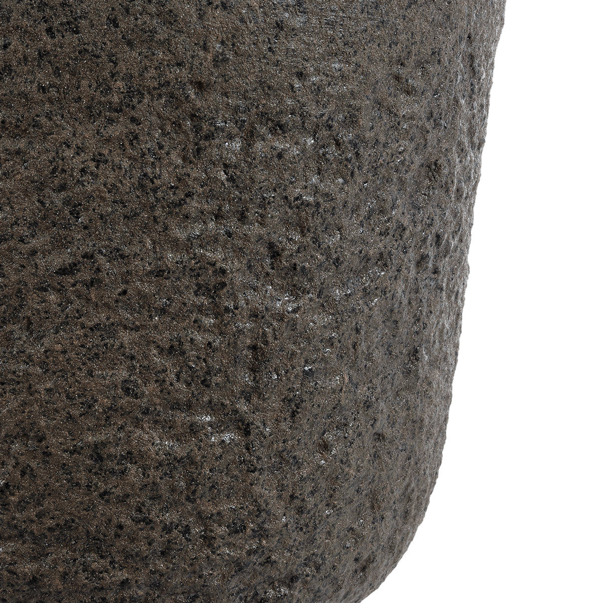 GloboStar® Artificial Garden LUCCA 20755 Επιδαπέδιο Πολυεστερικό Τσιμεντένιο Κασπώ Γλάστρα - Flower Pot Γκρι Ανθρακί Φ25 x Υ23cm - ledmania.gr