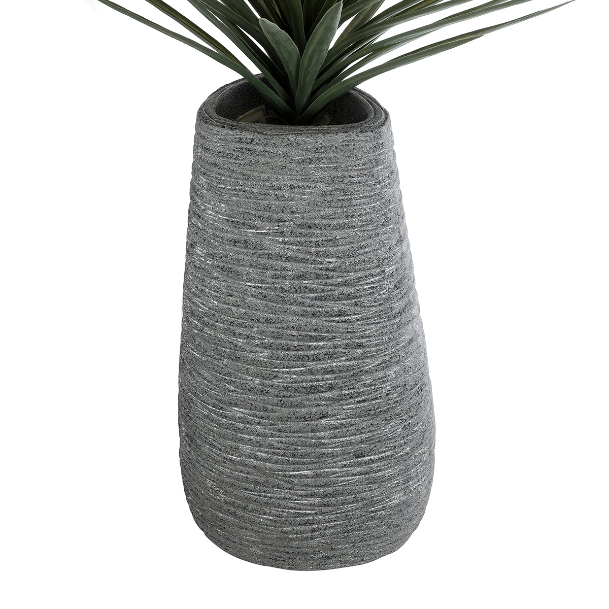 GloboStar® Artificial Garden RONDA 20760 Επιδαπέδιο Πολυεστερικό Τσιμεντένιο Κασπώ Γλάστρα - Flower Pot Γκρι Μ54 x Π48 x Υ104cm - ledmania.gr