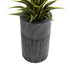 GloboStar® Artificial Garden PISA 20761 Επιδαπέδιο Πολυεστερικό Τσιμεντένιο Κασπώ Γλάστρα - Flower Pot Γκρι Ανθρακί Φ36 x Υ60cm - ledmania.gr
