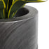 GloboStar® Artificial Garden PISA 20761 Επιδαπέδιο Πολυεστερικό Τσιμεντένιο Κασπώ Γλάστρα - Flower Pot Γκρι Ανθρακί Φ36 x Υ60cm - ledmania.gr