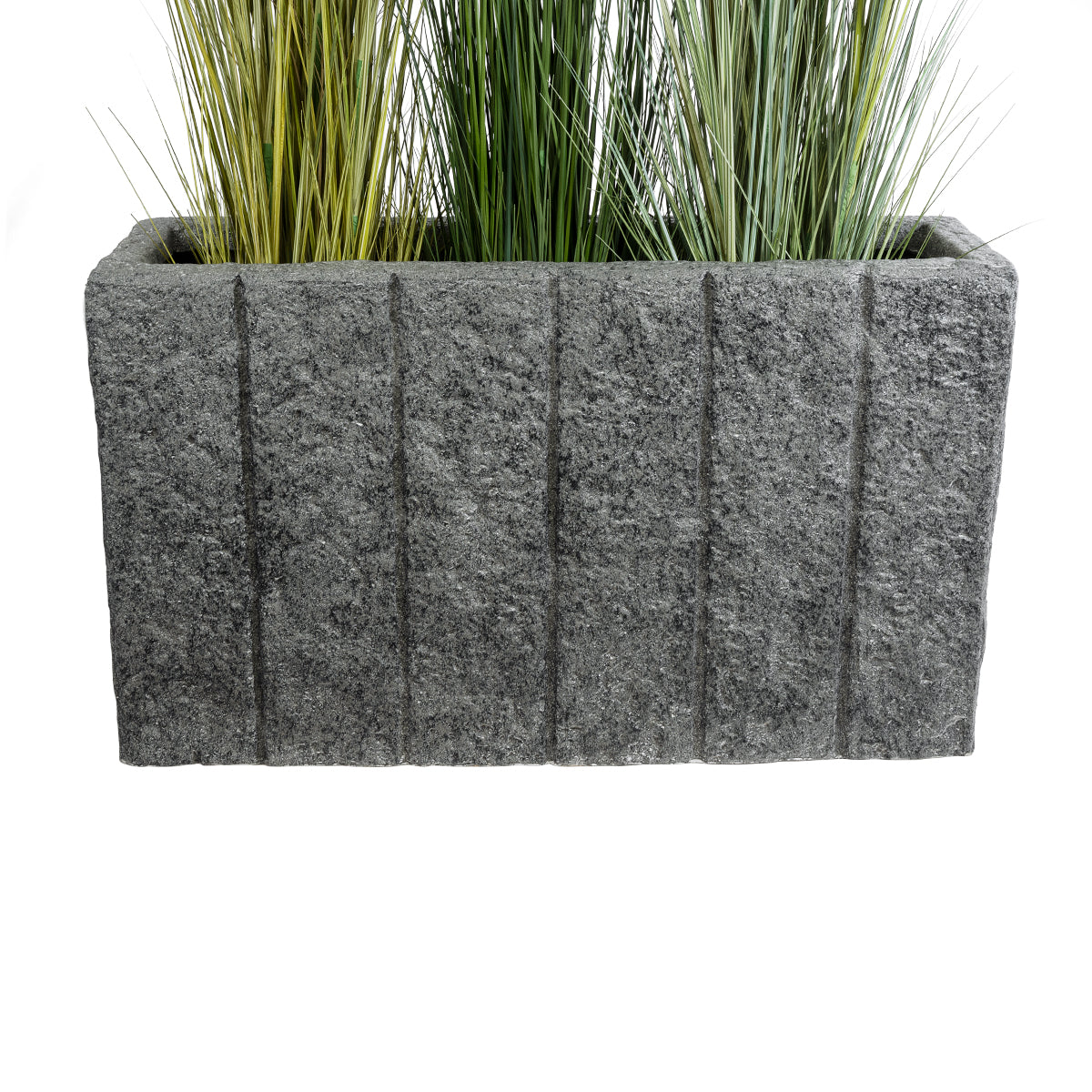 GloboStar® Artificial Garden PELLEGRINO 20765 Επιδαπέδιο Πολυεστερικό Τσιμεντένιο Κασπώ Γλάστρα - Flower Pot Γκρι Μ100 x Π31 x Υ60cm - ledmania.gr