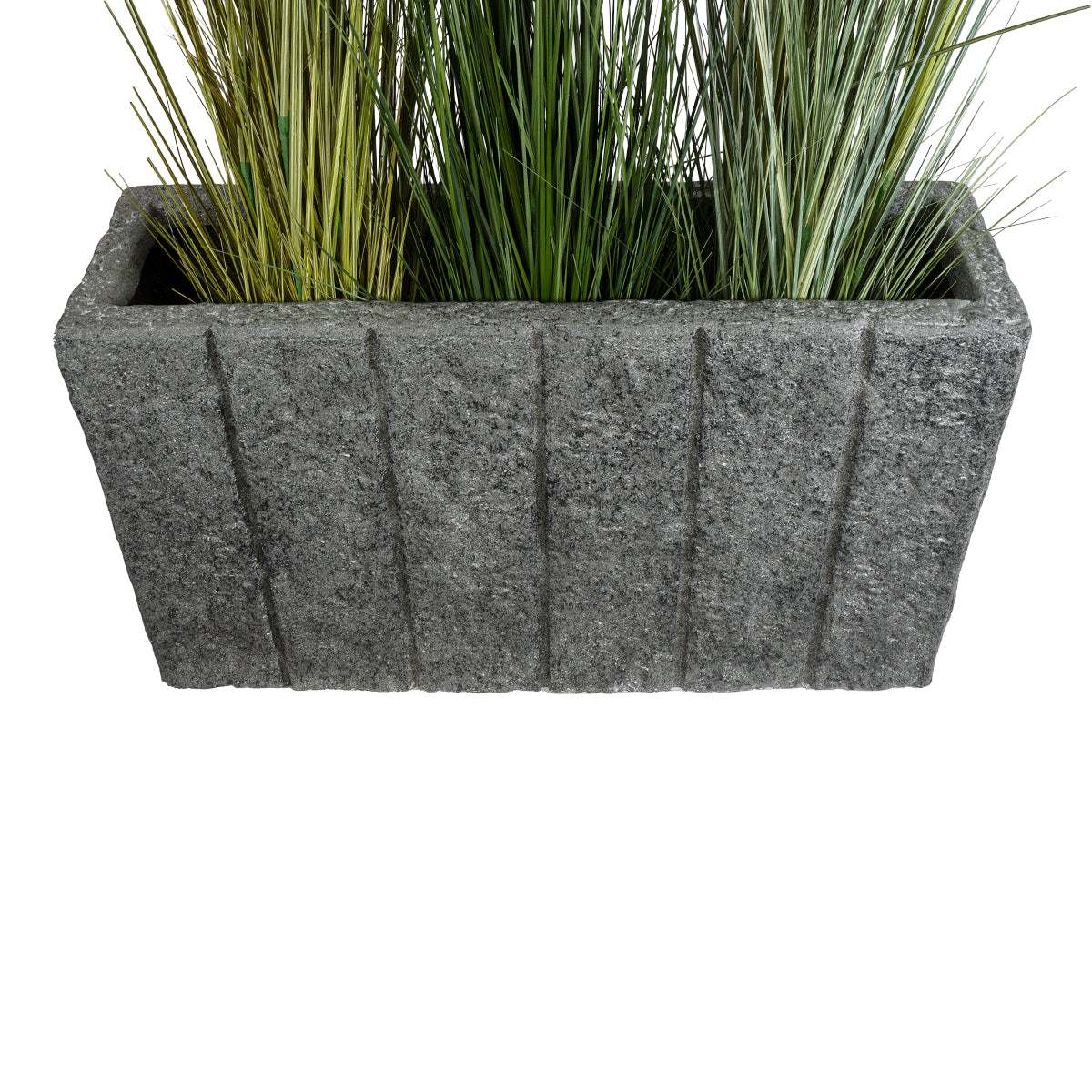 GloboStar® Artificial Garden PELLEGRINO 20765 Επιδαπέδιο Πολυεστερικό Τσιμεντένιο Κασπώ Γλάστρα - Flower Pot Γκρι Μ100 x Π31 x Υ60cm - ledmania.gr