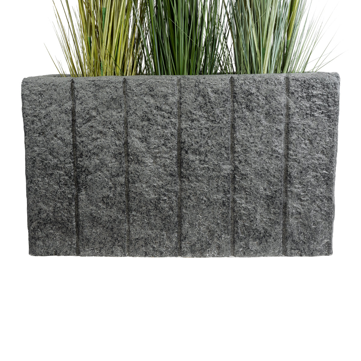 GloboStar® Artificial Garden PELLEGRINO 20765 Επιδαπέδιο Πολυεστερικό Τσιμεντένιο Κασπώ Γλάστρα - Flower Pot Γκρι Μ100 x Π31 x Υ60cm - ledmania.gr