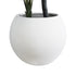 GloboStar® Artificial Garden MURANO 20766 Επιδαπέδιο Πολυεστερικό Τσιμεντένιο Κασπώ Γλάστρα - Flower Pot Λευκό Φ90 x Υ70cm - ledmania.gr