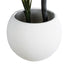 GloboStar® Artificial Garden MURANO 20766 Επιδαπέδιο Πολυεστερικό Τσιμεντένιο Κασπώ Γλάστρα - Flower Pot Λευκό Φ90 x Υ70cm - ledmania.gr
