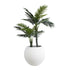 GloboStar® Artificial Garden MURANO 20766 Επιδαπέδιο Πολυεστερικό Τσιμεντένιο Κασπώ Γλάστρα - Flower Pot Λευκό Φ90 x Υ70cm - ledmania.gr