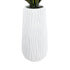 GloboStar® Artificial Garden ORIENTE 20768 Επιδαπέδιο Πολυεστερικό Τσιμεντένιο Κασπώ Γλάστρα - Flower Pot Λευκό Φ35 x Υ65cm - ledmania.gr