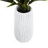 GloboStar® Artificial Garden ORIENTE 20768 Επιδαπέδιο Πολυεστερικό Τσιμεντένιο Κασπώ Γλάστρα - Flower Pot Λευκό Φ35 x Υ65cm - ledmania.gr